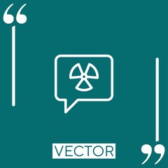 Poster - speech bubble vector icon Linear icon. Editable stroked line