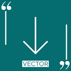 Poster - down   vector icon Linear icon. Editable stroked line