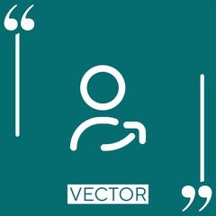Poster - growth vector icon Linear icon. Editable stroked line