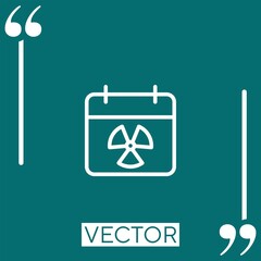 Poster - schedule vector icon Linear icon. Editable stroked line