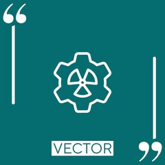 Poster - setting vector icon Linear icon. Editable stroked line