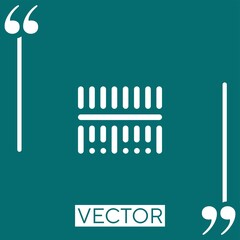 Poster - barcode vector icon Linear icon. Editable stroked line