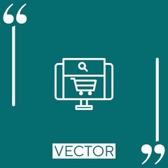 Poster - ecommerce vector icon Linear icon. Editable stroked line