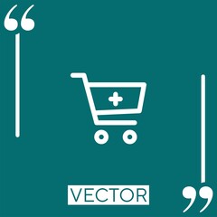 Poster - shopping cart vector icon Linear icon. Editable stroked line