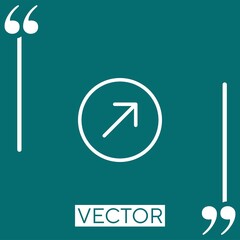 Poster - right up vector icon Linear icon. Editable stroked line