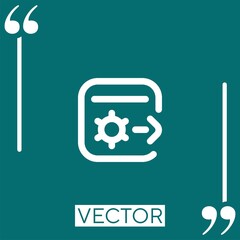 Poster - settings vector icon Linear icon. Editable stroked line