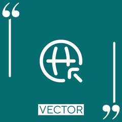 Poster - internet vector icon Linear icon. Editable stroked line