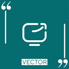 Poster - growth vector icon Linear icon. Editable stroked line
