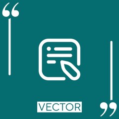 Poster - content marketing vector icon Linear icon. Editable stroked line