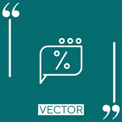 Poster - chat   vector icon Linear icon. Editable stroked line