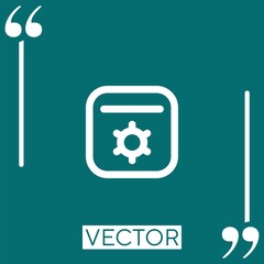 Poster - settings vector icon Linear icon. Editable stroked line