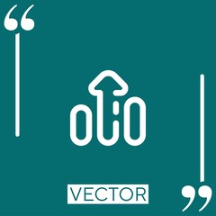 Poster - growth vector icon Linear icon. Editable stroke line