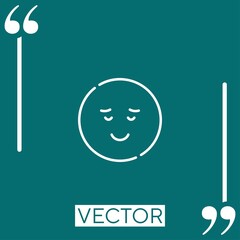 Poster - smile   vector icon Linear icon. Editable stroke line
