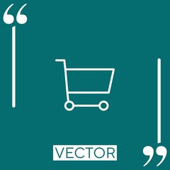 Poster - cart   vector icon Linear icon. Editable stroke line