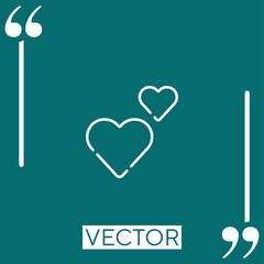 Poster - heart   vector icon Linear icon. Editable stroke line