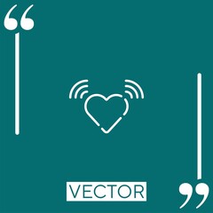 Poster - heart   vector icon Linear icon. Editable stroke line