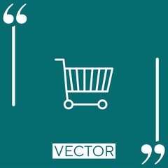 Poster - cart   vector icon Linear icon. Editable stroke line