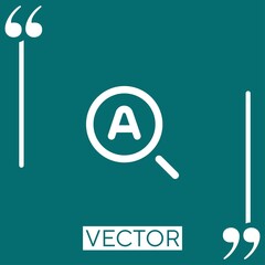 Poster - loupe vector icon Linear icon. Editable stroke line