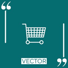 Poster - cart   vector icon Linear icon. Editable stroke line