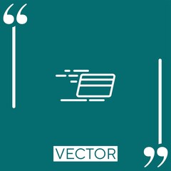 Poster - card   vector icon Linear icon. Editable stroke line