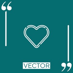 Poster - heart   vector icon Linear icon. Editable stroke line