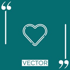 Poster - heart   vector icon Linear icon. Editable stroke line
