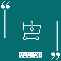 Poster - cart   vector icon Linear icon. Editable stroke line