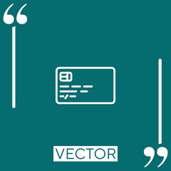 Poster - card vector icon Linear icon. Editable stroke line