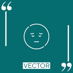 Poster - sad vector icon Linear icon. Editable stroke line