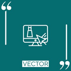 Poster - buy   vector icon Linear icon. Editable stroke line
