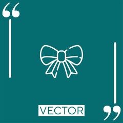 Poster - ribbon vector icon Linear icon. Editable stroke line