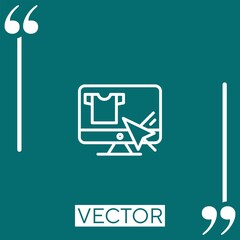 Poster - buy   vector icon Linear icon. Editable stroke line