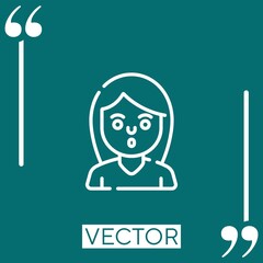 Poster - surprise vector icon Linear icon. Editable stroke line