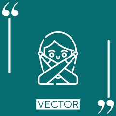 Poster - negative vector icon Linear icon. Editable stroke line