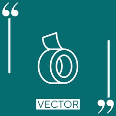 Poster - adhesive tape vector icon Linear icon. Editable stroke line