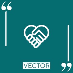 Poster - agreement vector icon Linear icon. Editable stroke line