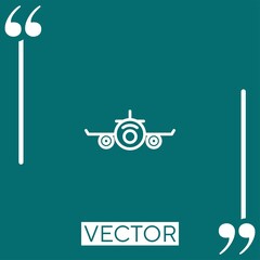 Poster - airplane vector icon Linear icon. Editable stroke line