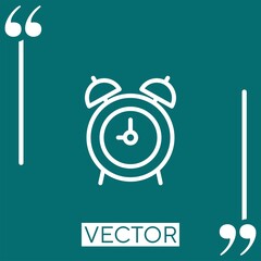 Poster - alarm clock vector icon Linear icon. Editable stroke line