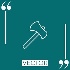 Poster - axe tool outline vector icon Linear icon. Editable stroke line