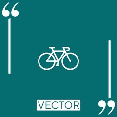 Poster - bicycle vector icon Linear icon. Editable stroked line