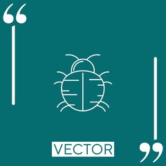 Poster - big bug vector icon Linear icon. Editable stroked line