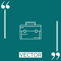 Poster - big portfolio vector icon Linear icon. Editable stroked line