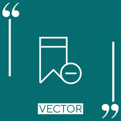 Poster - bookmark   vector icon Linear icon. Editable stroked line