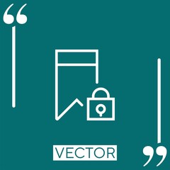 Poster - bookmark    vector icon Linear icon. Editable stroked line