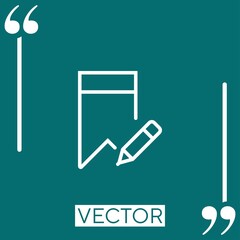 Poster - bookmark    vector icon Linear icon. Editable stroked line