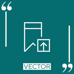 Poster - bookmark    vector icon Linear icon. Editable stroked line