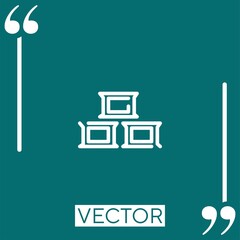 Poster - bricks   vector icon Linear icon. Editable stroked line