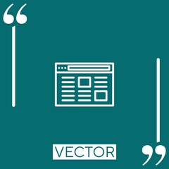 Poster - browser vector icon