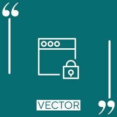 Poster - browser    vector icon Linear icon. Editable stroked line