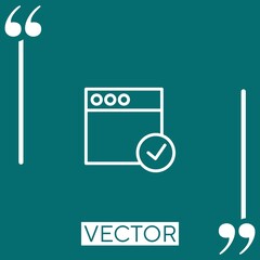 Poster - browser   vector icon Linear icon. Editable stroked line
